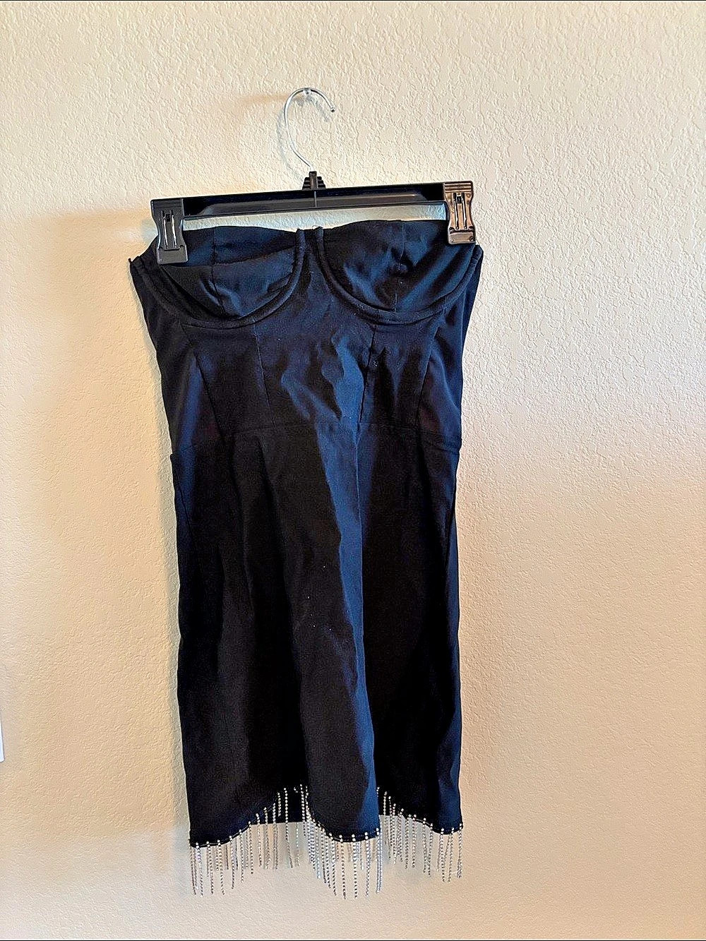 White Fox Fringe Mini Dress Size Medium Like New